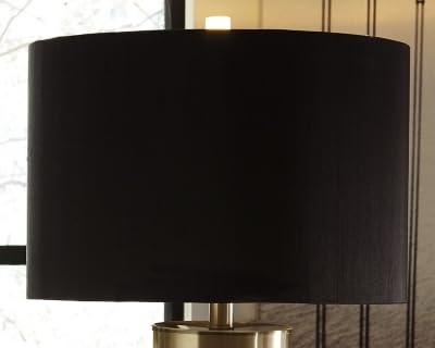 Contemporary Metal Table Lamp with Drum Shade, 3-Way Switch, Gold & Gray Finish