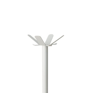 Freestanding Metal Coat Rack with 8 Hooks – White