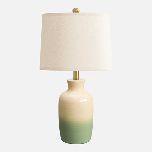 24" Farmhouse Table Lamp – Hand-Textured Ceramic Ombre