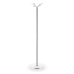 Freestanding Metal Coat Rack with 8 Hooks – White
