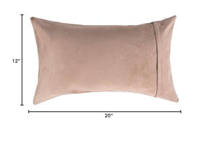 Cowhide Throw Pillows – Brown & White, 12" x 20" (Set of 2)