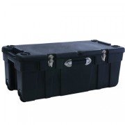 Wheeled Plastic Storage Trunk – 148L, Black