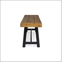 Outdoor Acacia Wood Bench – Sandblast Teak & Black