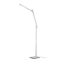 Adjustable Swing Arm LED Floor Lamp with Touch Dimming – Aluminum