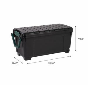42-Gallon Heavy Duty Stackable Storage Tote with Latching Lid