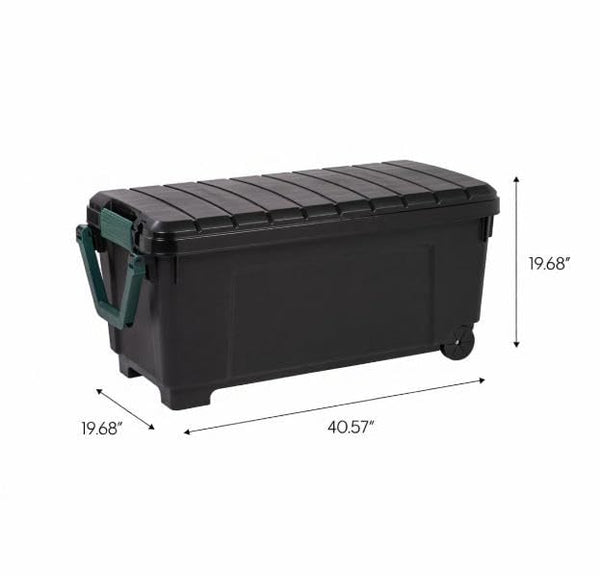 42-Gallon Heavy Duty Stackable Storage Tote with Latching Lid