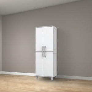 5-Shelf Resin Storage Cabinet with Lockable Doors
