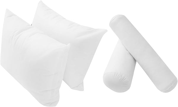 Outdoor Indoor Daybed Pillow & Bolster Cushion Insert Set
