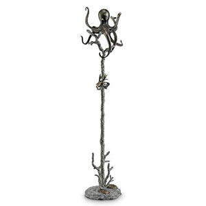 Cast Aluminum Octopus Coat Rack – 68" Tall Entryway Sculpture