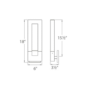 LED Wall Sconce Polished Nickel Dimmable ADA Compliant