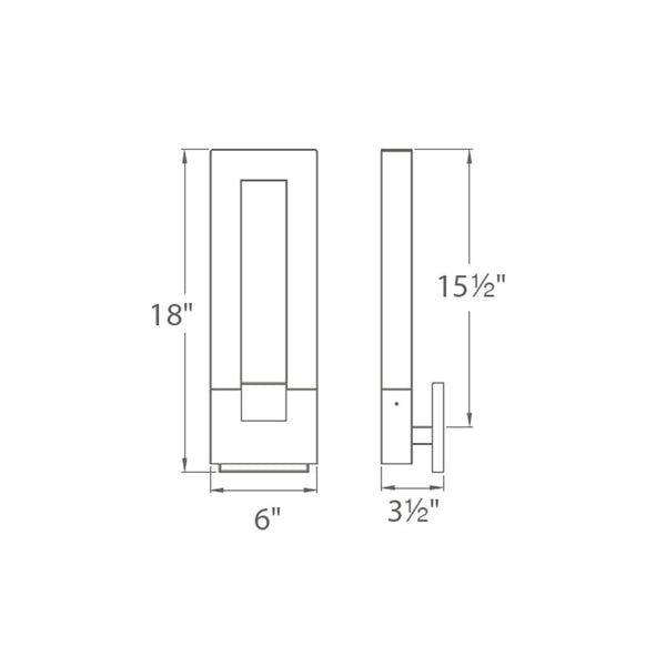 LED Wall Sconce Polished Nickel Dimmable ADA Compliant
