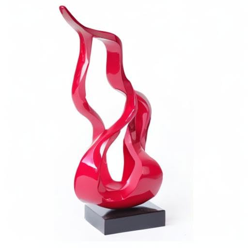 Abstract Holy Flame Figurine Statue — Resin Art Decor, 16.5 Inch
