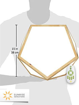 DayBright Light Therapy Lamp Full Spectrum, 10,000 LUX, UV-Free, Full Size, Adjustable, Happy Sun Lamp, Sunlight Lamp for Daylight Feelings - Crafted from Solid Wood