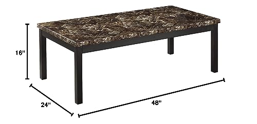 Malaya 3-Piece Faux Marble Occasional Table Set