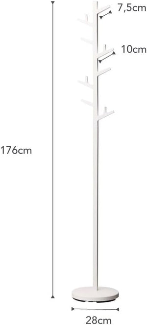 Slim Freestanding Coat Rack with Adjustable Branches