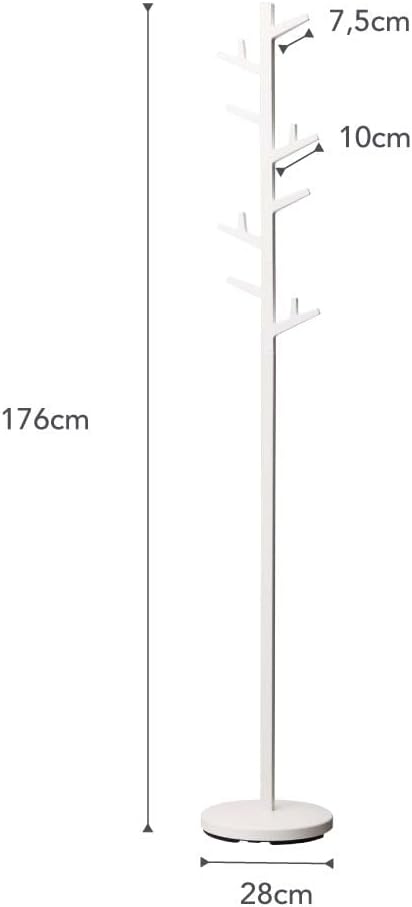 Slim Freestanding Coat Rack with Adjustable Branches
