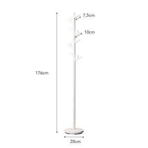 Slim Freestanding Coat Rack with Adjustable Branches