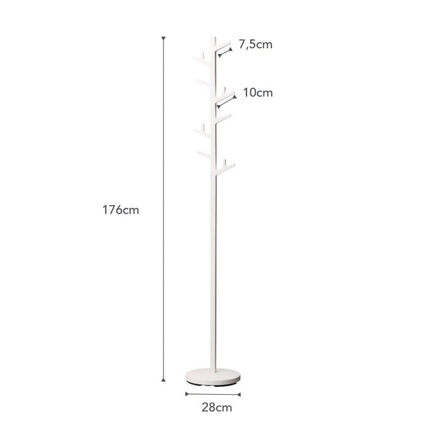 Slim Freestanding Coat Rack with Adjustable Branches