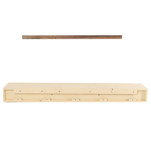 Floating Wood Fireplace Mantel Shelf with Hidden Storage