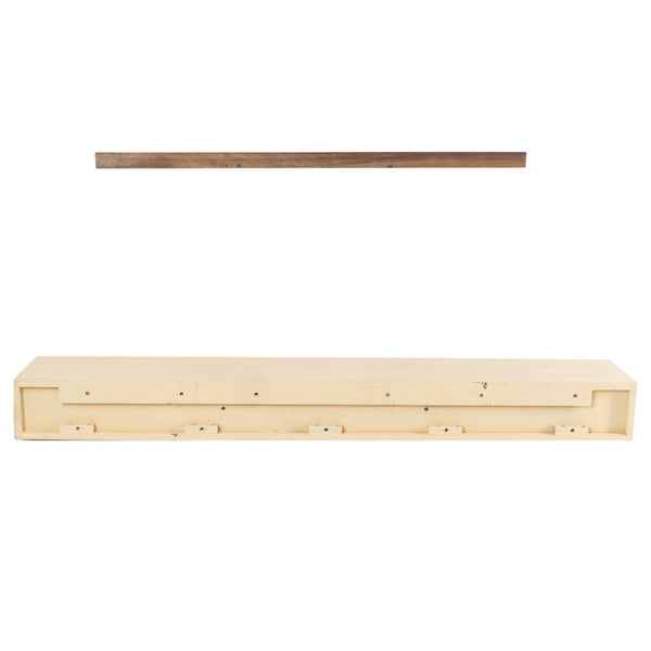 Floating Wood Fireplace Mantel Shelf with Hidden Storage