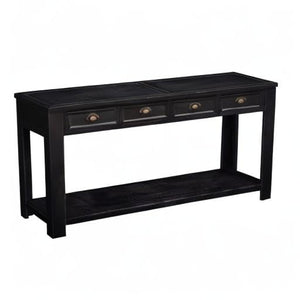 60" Console Table with 4 Drawers & Open Shelf
