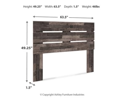 Queen Open Slat Panel Headboard – Engineered Wood, Rustic Style