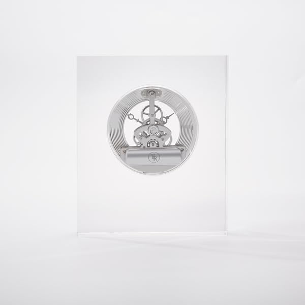 Engraved Crystal Skeleton Desk Clock with Personalization