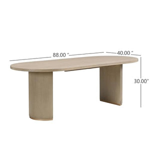 Oval Pedestal Dining Table for 6