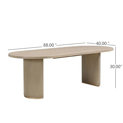 Oval Pedestal Dining Table for 6