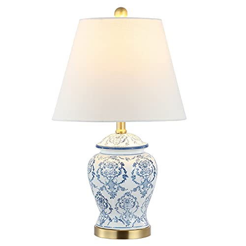 Chinoiserie Ceramic Table Lamp — Blue & White, 24.5"