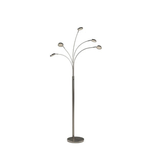 5-Head Arc Floor Lamp with Adjustable Arms