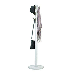 Freestanding Metal Coat Rack – White