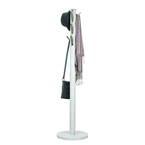 Freestanding Metal Coat Rack – White