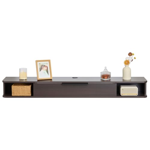 55" Floating Wall-Mounted TV Stand with Storage
