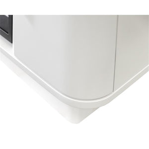 84" Modern Fireplace TV Console with 60" Crystal Insert & Storage