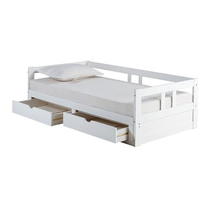 Twin to King Convertible Daybed with Trundle & Storage Drawers – Solid Pine Wood