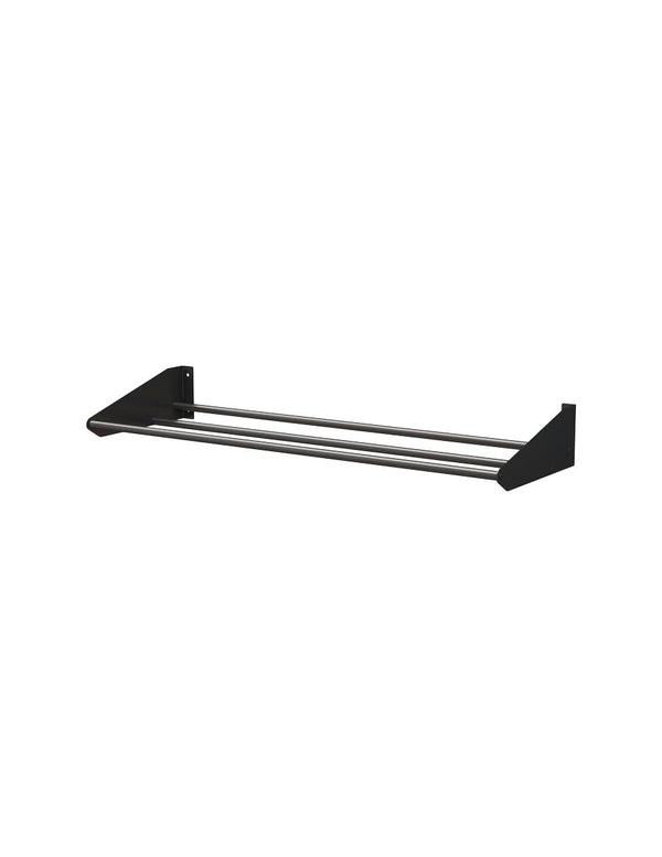 Wall Mount Wine Rack – 12 Bottle Stainless Steel, Matte Black, 3FT