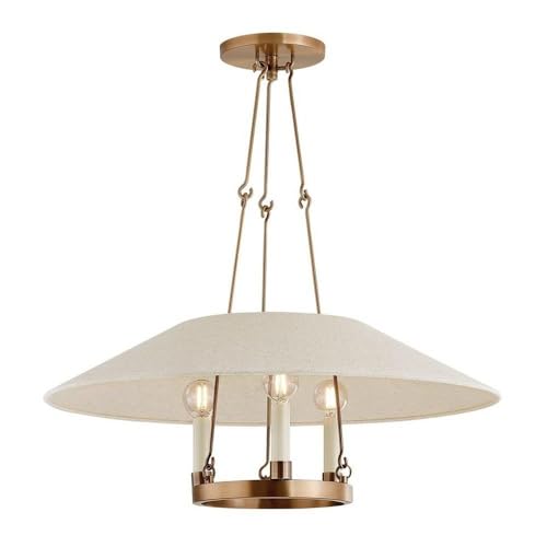 3-Light Chandelier – Patina Brass Finish