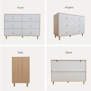 6-Drawer Dresser with Changing Table Top, White