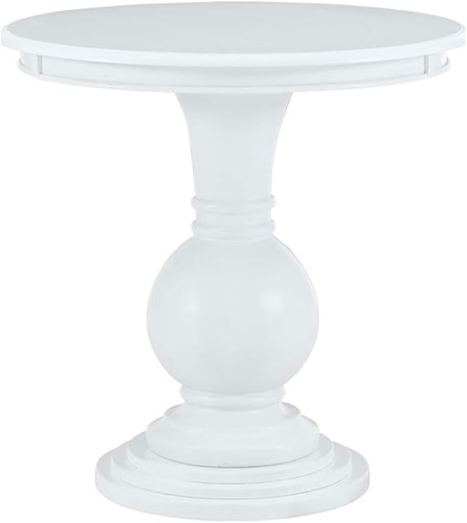 Round Pedestal Accent Table with Stepped Base