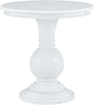 Round Pedestal Accent Table with Stepped Base