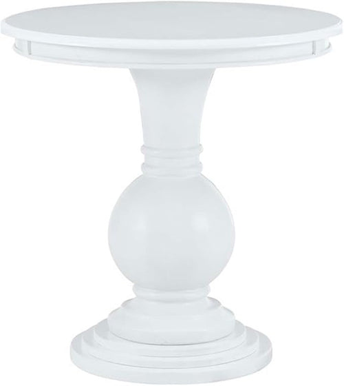 Round Pedestal Accent Table with Stepped Base