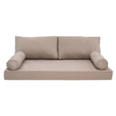 Twin Outdoor Daybed Cushion Cover Set with Bolster & Back Pillow Slipcovers