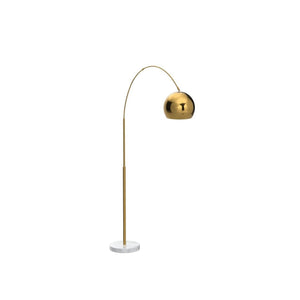 Arc Floor Lamp with Marble Base and Globe Shade