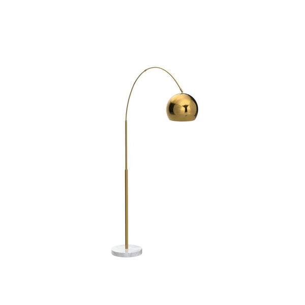 Arc Floor Lamp with Marble Base and Globe Shade