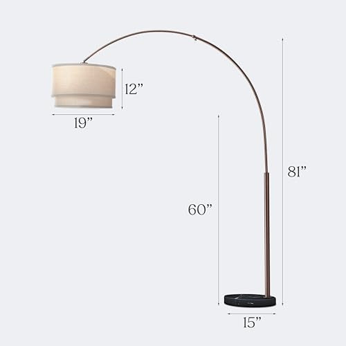 Arc Floor Lamp with Marble Base