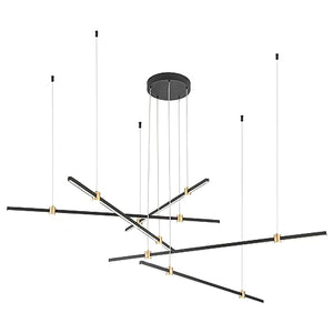 Dimmable LED Chandelier 5-Light Linear Sputnik Pendant