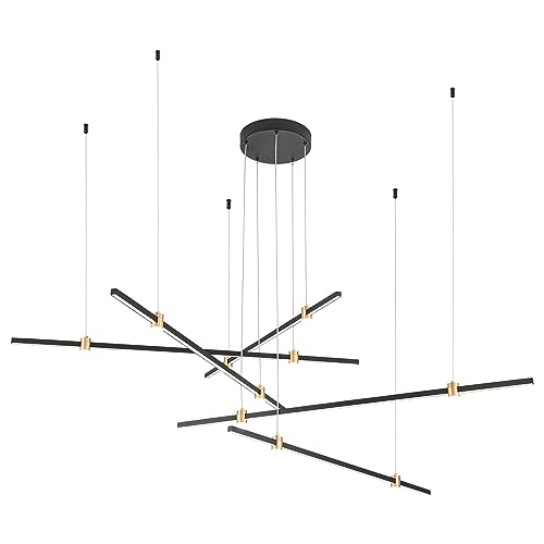 Dimmable LED Chandelier 5-Light Linear Sputnik Pendant