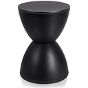 Black Hourglass Plastic Outdoor Side Table