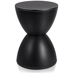 Black Hourglass Plastic Outdoor Side Table